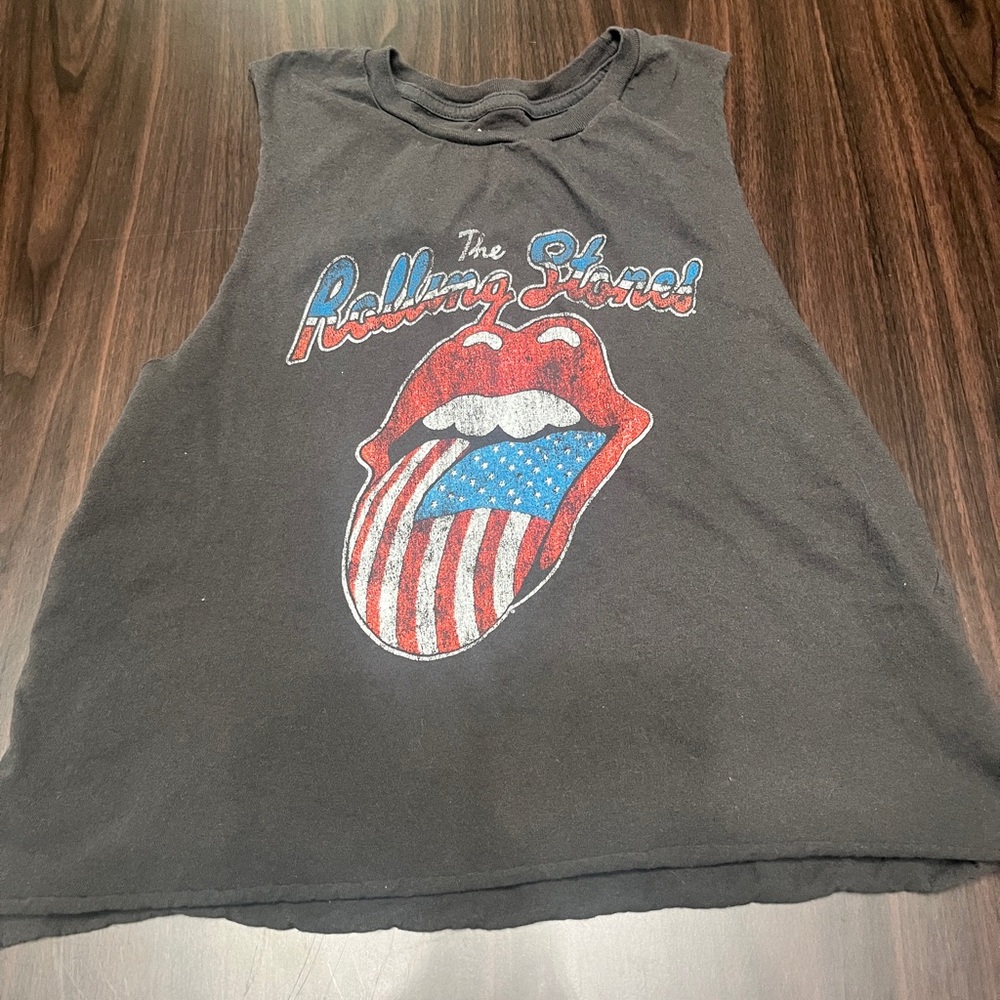 The Rolling Stones Charcoal Muscle Tee